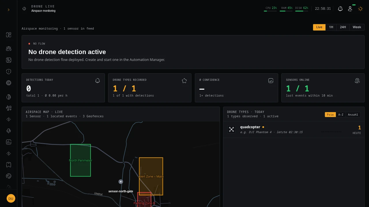 ConHive drone-detection sensor view